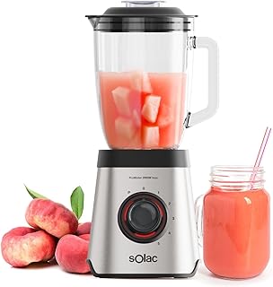 Solac – Promixter 2000 W Glass Blender | 1.75L Glass Jug | 5 Speeds + PULSE| 6 Steel Blades | Ice Breaker | Perfect for Sm…