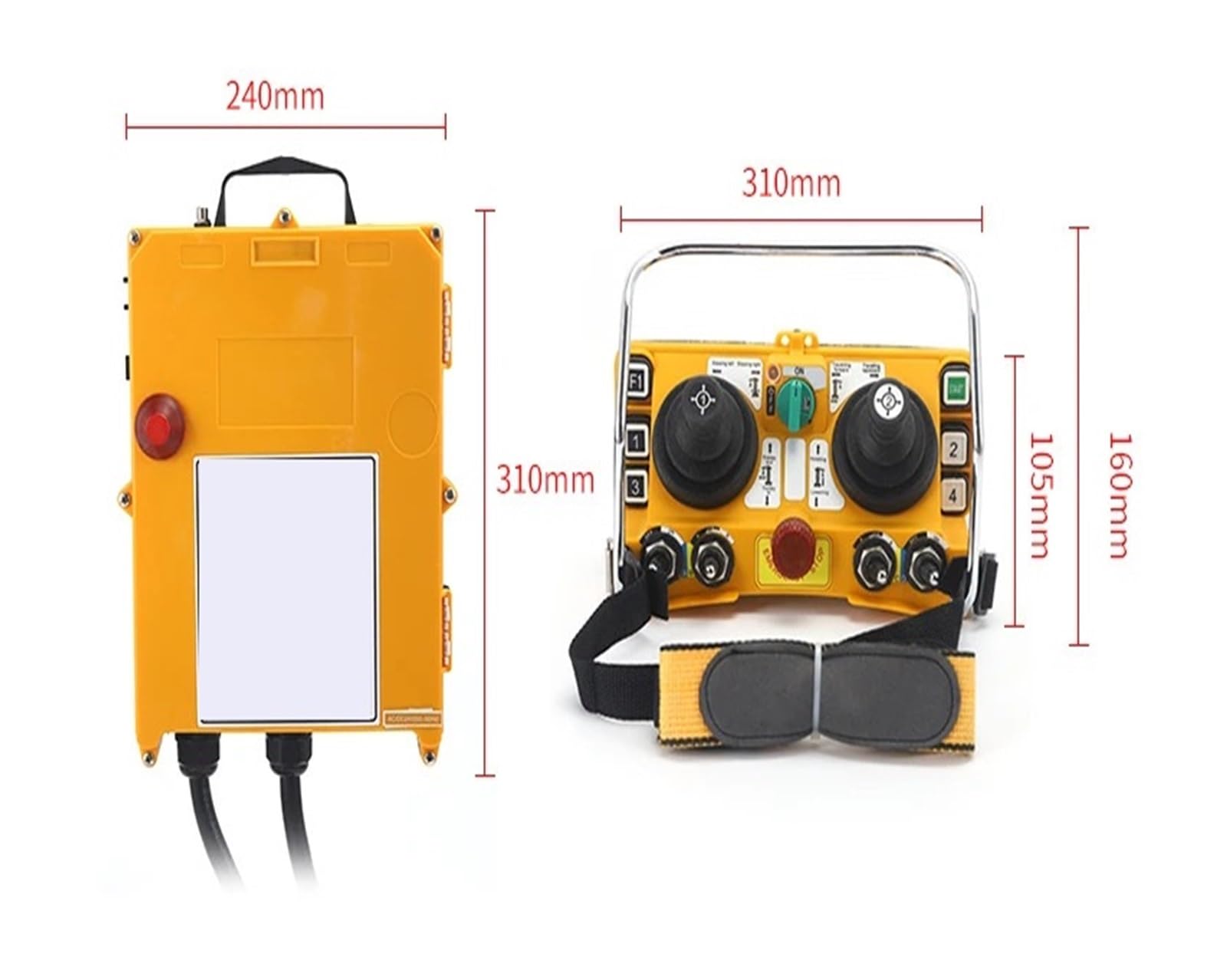 Controllore per Gru, Radiocomando idraulico industriale impermeabile della leva di comando oscillatore for la gru elettrica AC/DC24 a ponte sopraelevata | 2T 1R,220
