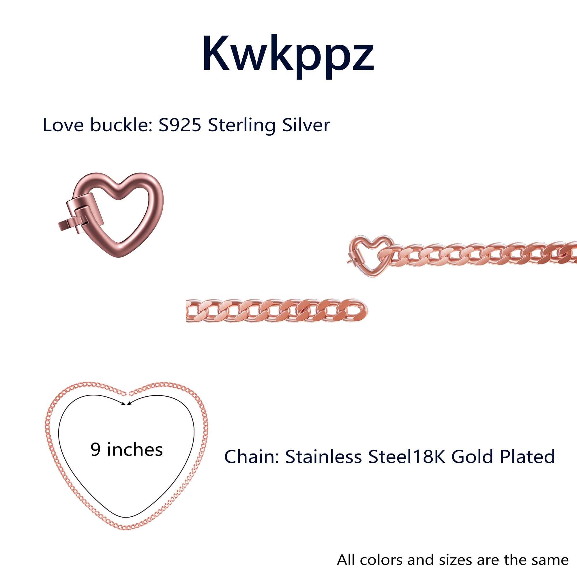 Kwkppz Kit de pulsera permanente – Juego de 4 pulseras con cierre de corazón para parejas, amistad y familia – Regalo único para aniversario, día de la madre, cumpleaños – Joyería a juego para él y
