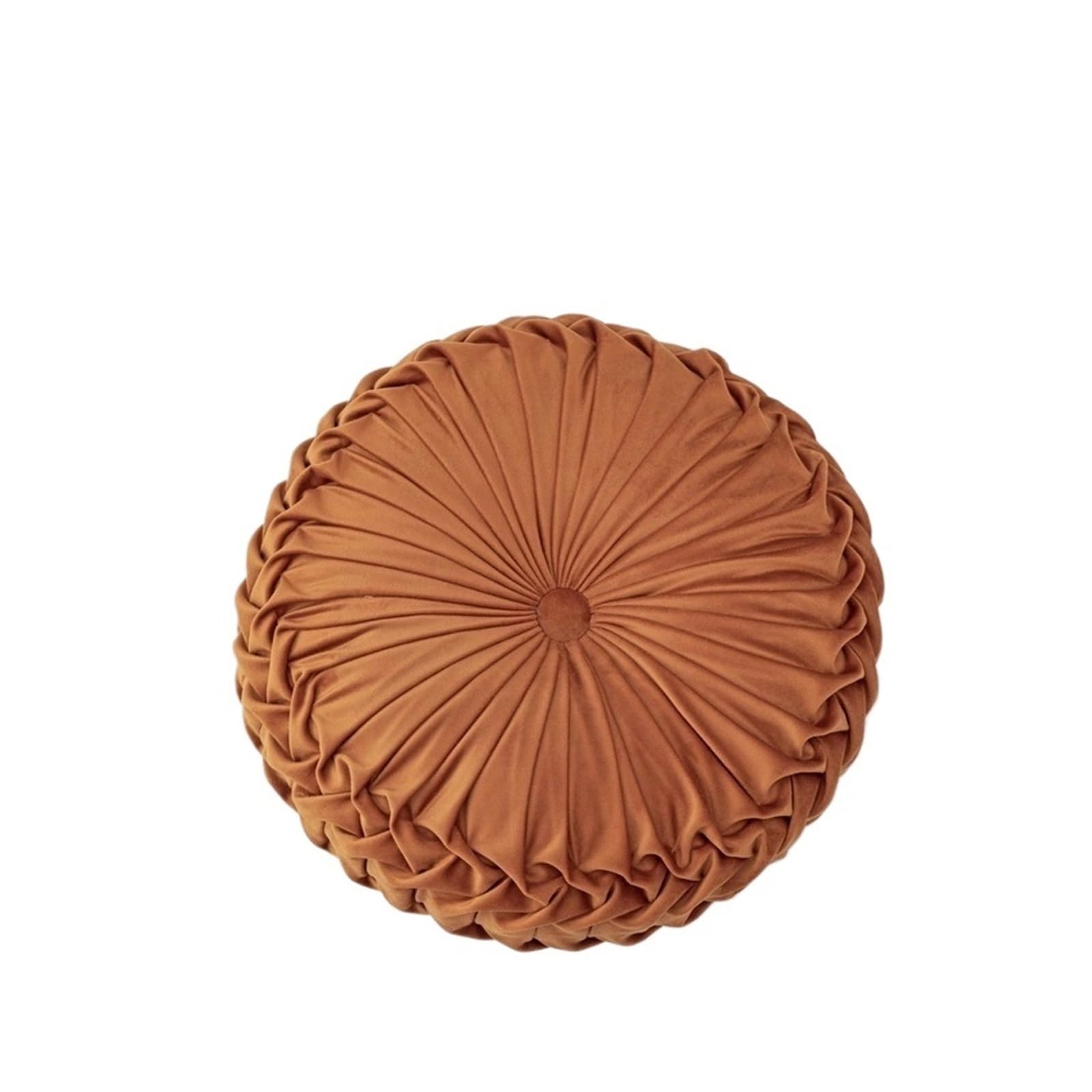 HEUchuan Round Velvet Pleated Throw Pillows 15''