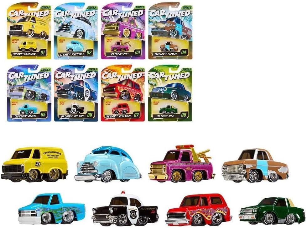 1:64 Scale Diecast Model Car Compatible for CarTuned 2026 Series 8 Mainline Assortment of 8 Pieces Cars 592631-XX7 Factory Seal
