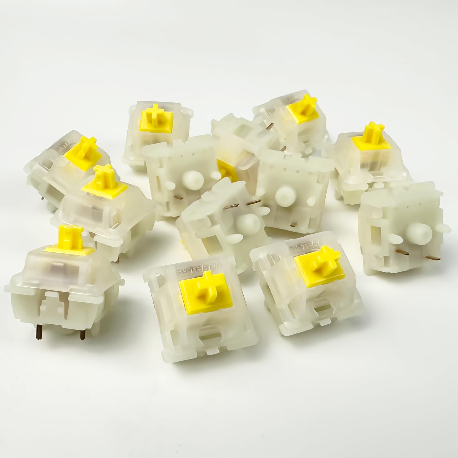 Switch Meccanici Gateron Milky Yellow Pro - 108 Pezzi Pre-Lubrificati, Lineari 5 Pin Per Tastiere MX - Foto 6