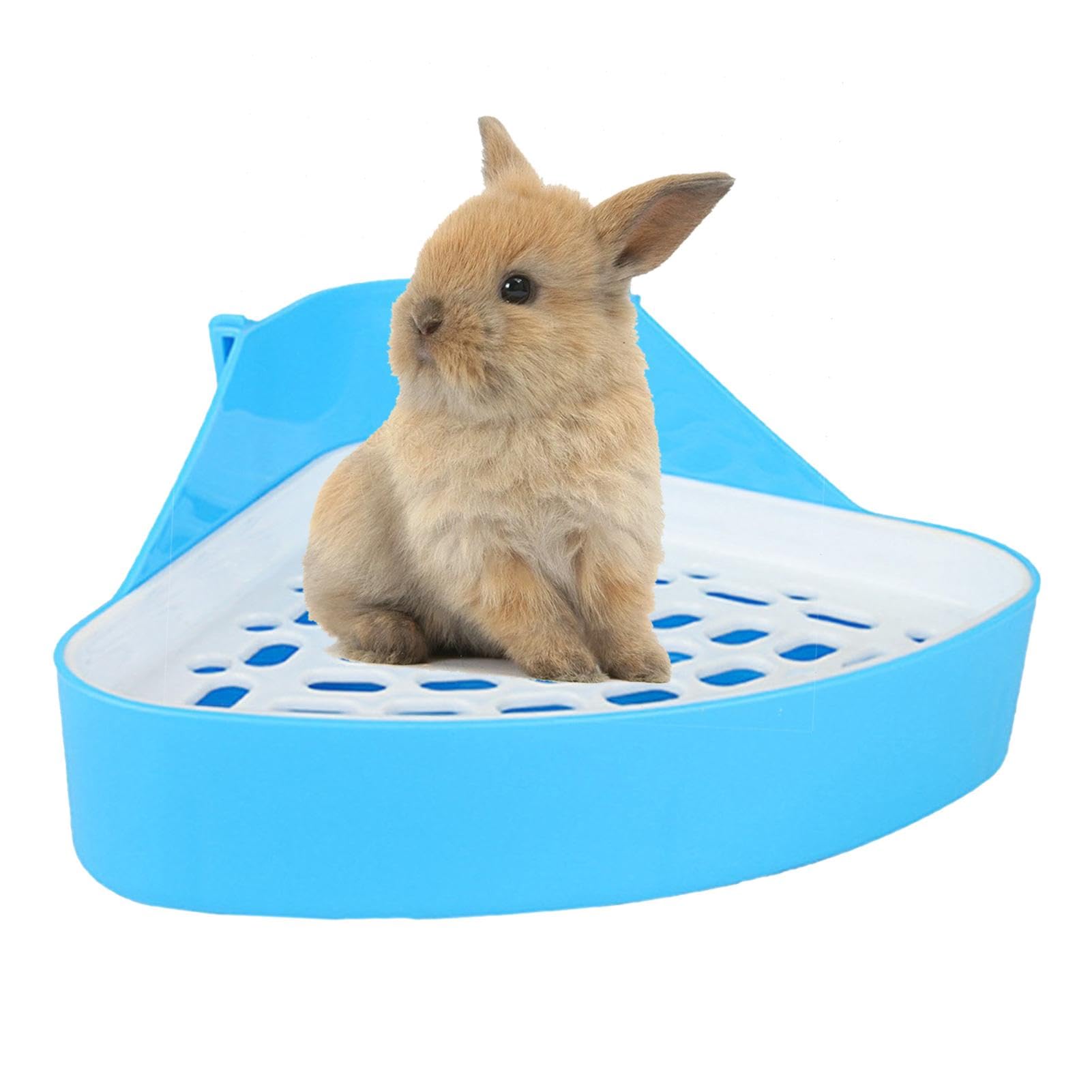 Rabbit Litter, Rabbit Toilet Corner Triangular Potty Trainer, Rabbit Litter Toilet, Small Animal Toilet Corner Toilet for Guinea Pigs, Rabbits, Chinchillas, Hamsters, Ferrets, Small Animals