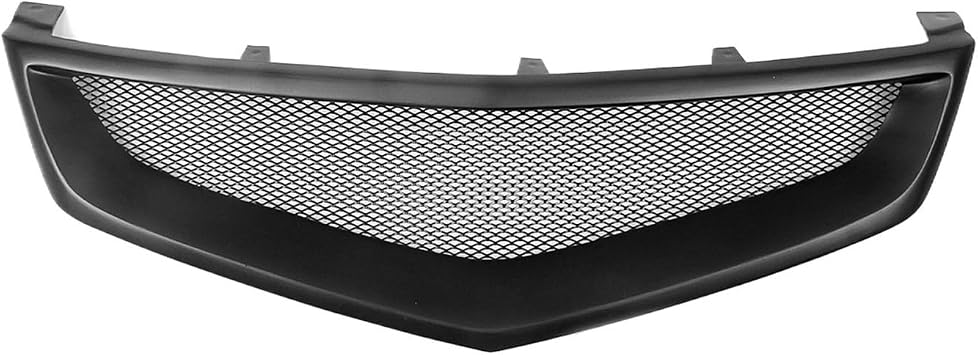 Car Front Grille Grill Bumper Hood Mesh Grid Compatible For Honda Accord 7 Compatible For Acura TSX Type S Euro R CL9 2006-2008Fiberglass
