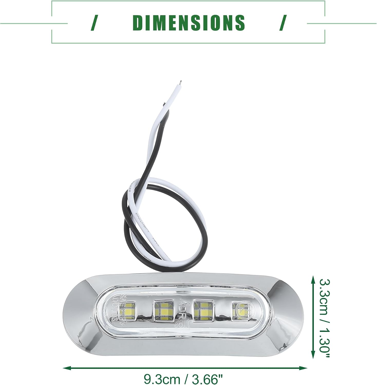 Motoforti Universal Interior Boat Navigation Lights, Marine Boat Lights Decoration Light for Boat Bow Stern Kayak Yacht, Waterproof, Metal ABS, White, 6pcs
