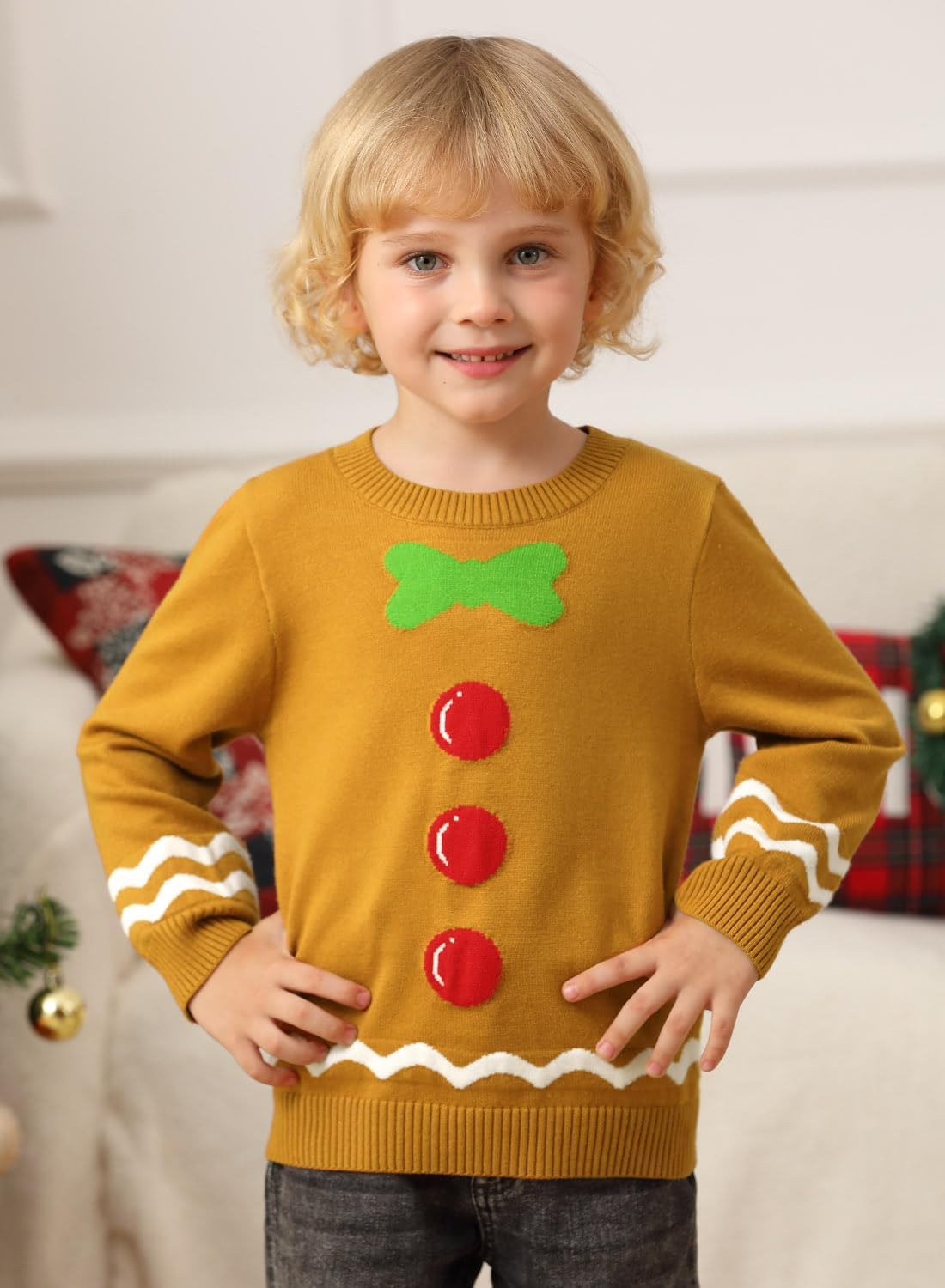 BesserBay Christmas Kids Ugly Knit Sweater Holiday Party Pullover 1-8 Years - Image 2