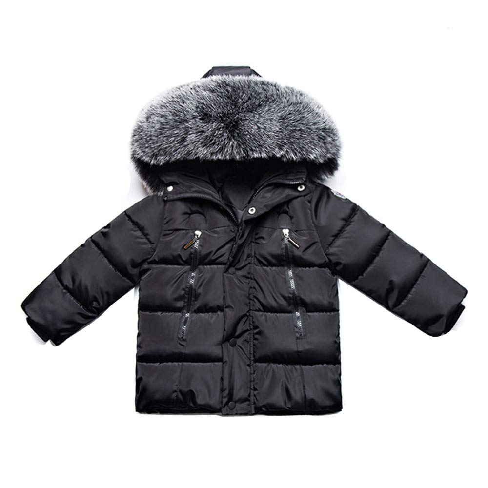 Manteau Fausse Fourrure à Capuche Enfant Fille Gaorui - Chaud Zippé Hiver