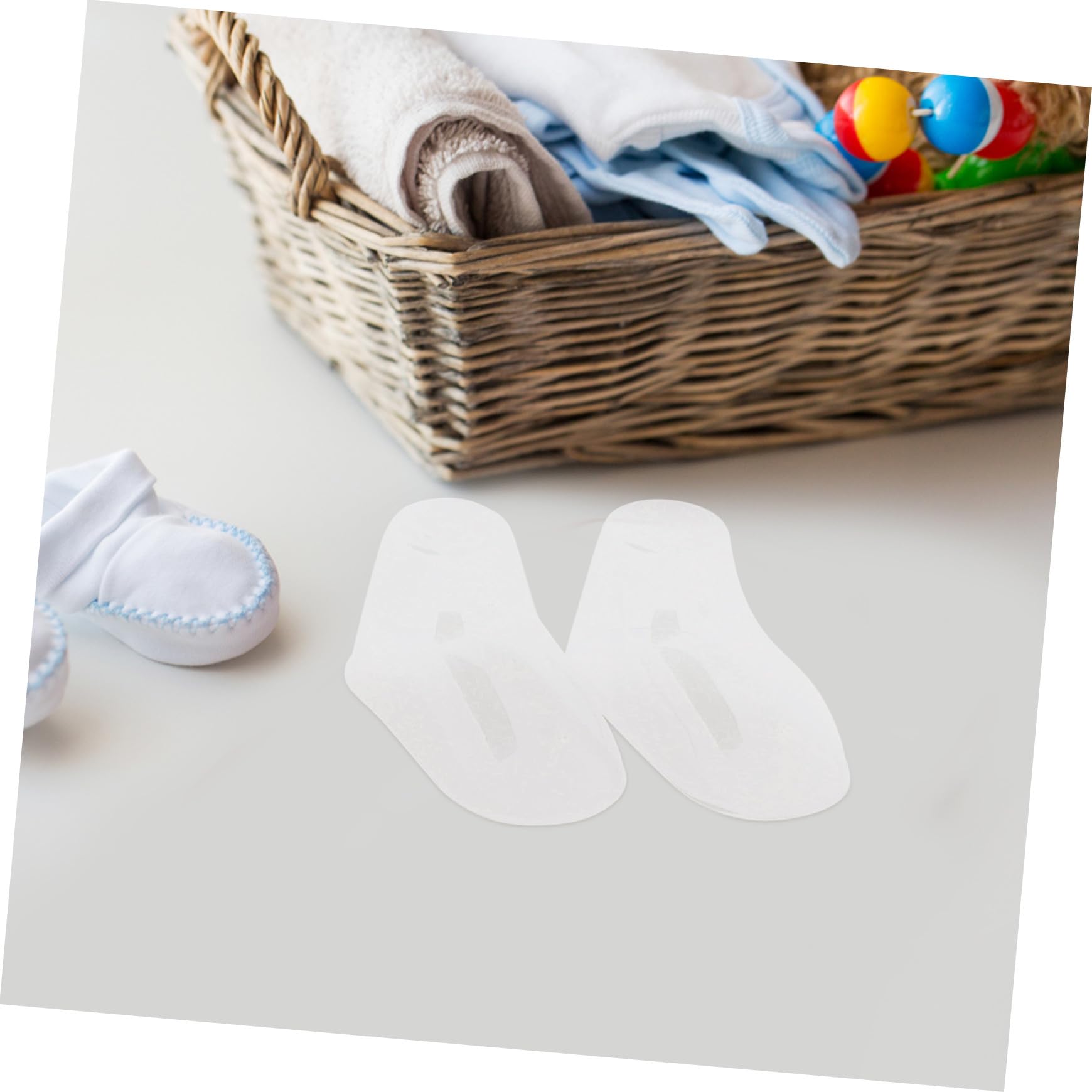 SHERCHPRY Kunststoff Babysocken Präsentationsständer 100 Stück Kleinkind Fußform Halter Flexible Schuhstütze für Babyschuhe und Socken Langlebig und Formbewahrend