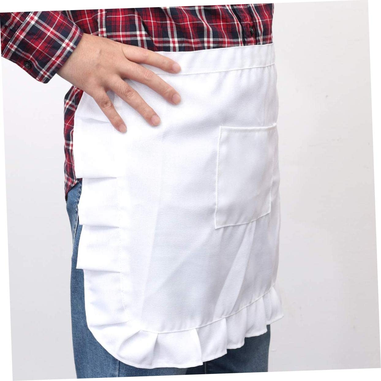 Amosfun delantal de vestido de trabajo para mujeres traje de sirvienta ropa de trabajo para falda delantales traje de mucama de camarera