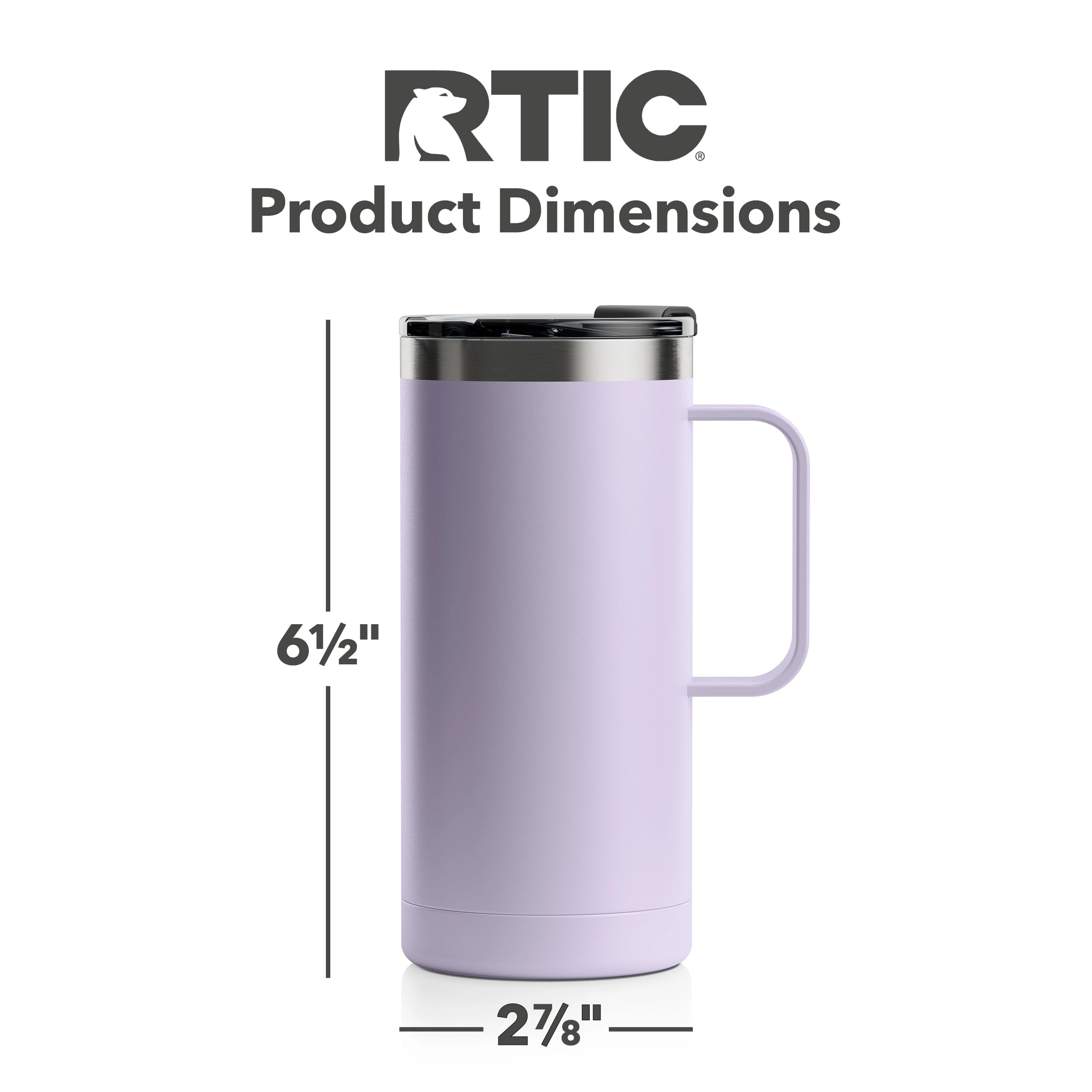 Amazon.com: RTIC 16 oz Coffee Travel Mug with Lid and Handle