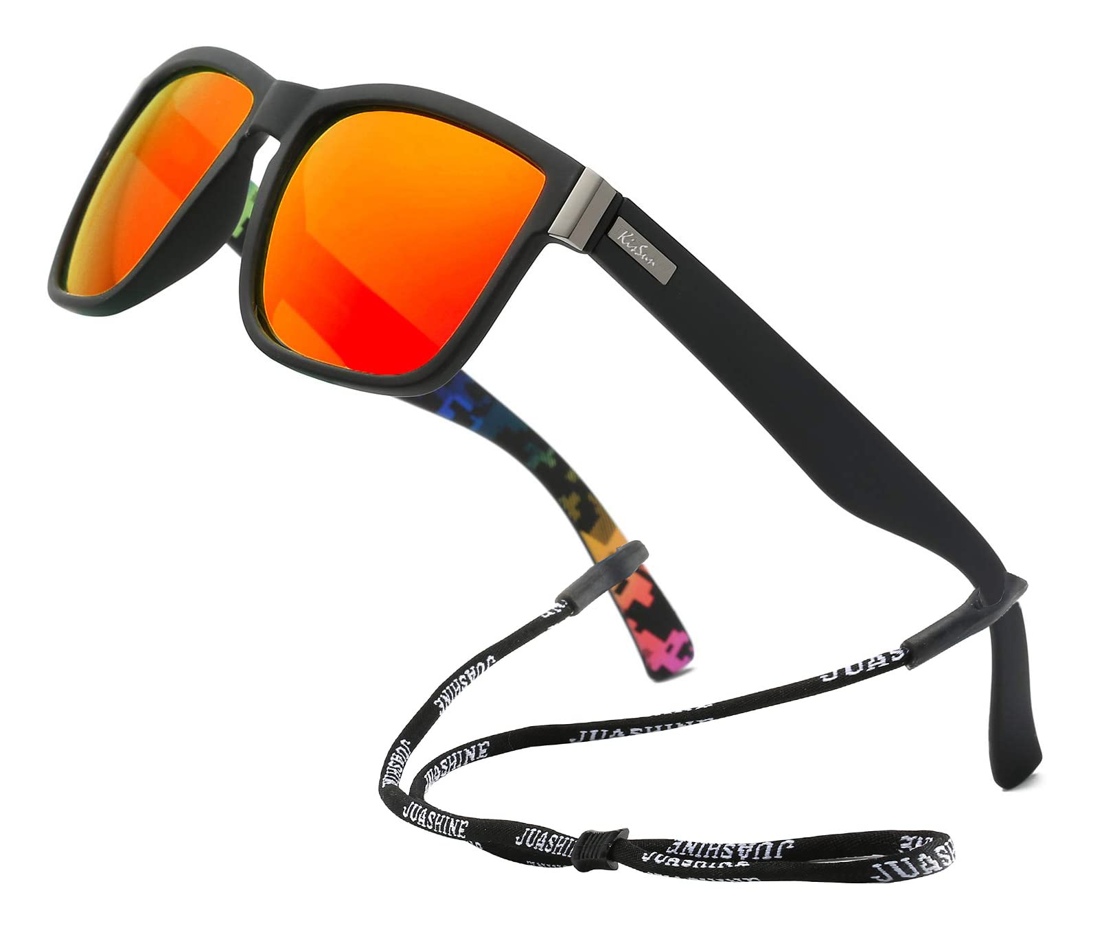 KISSUN Vintage Polarized Sunglasses for Men and Women Driving Sun glasses 100% UV Protection Retro Square Sun Glasses