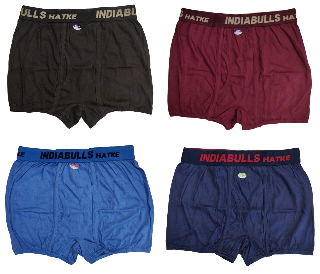 GenericThe Tinge Men's Indiabulls Hatke Solid Mini Trunk/Underwear for Men and Boys|Men's Underwear (Pack of 4)