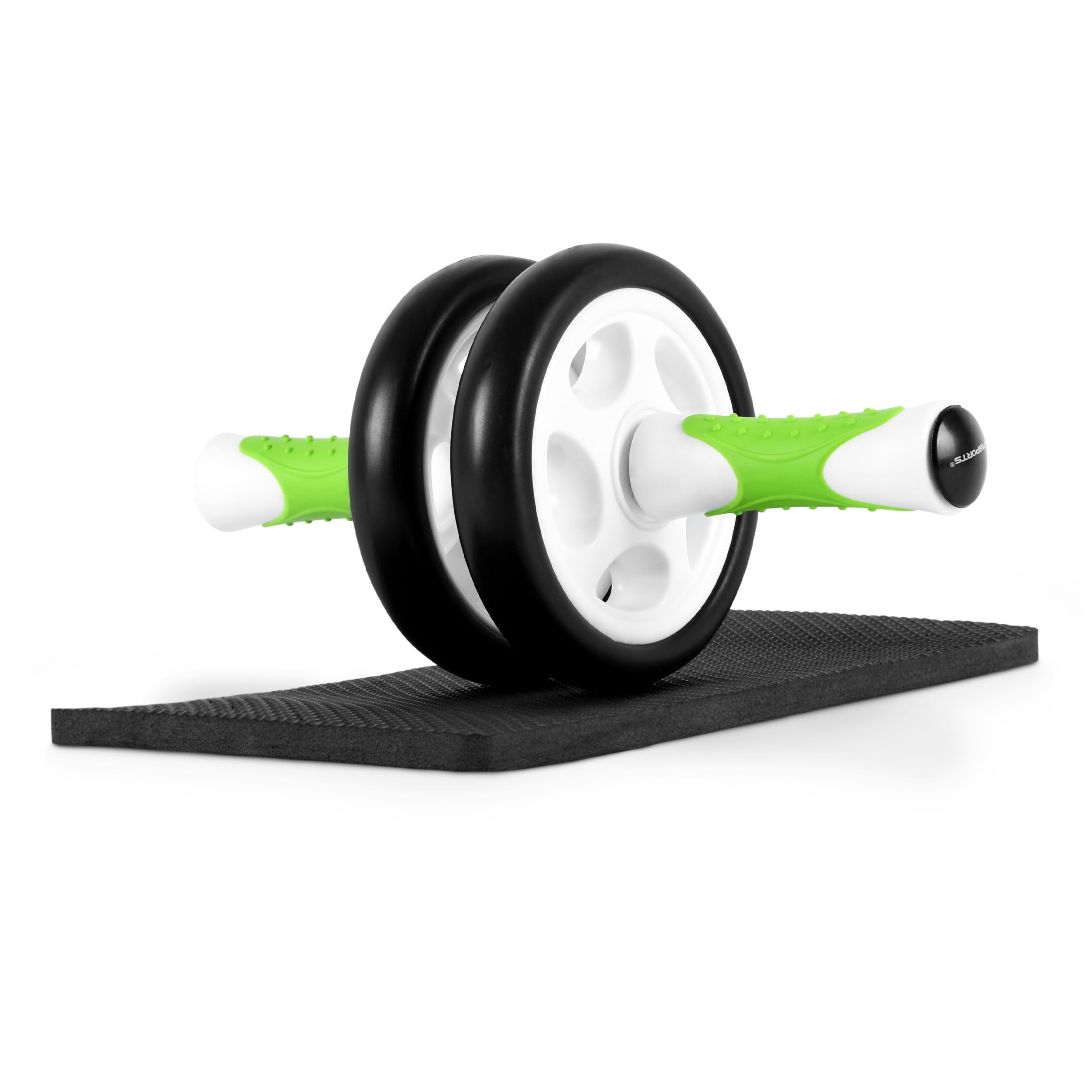 MSPORTS Bauchtrainer AB Roller Premium I Bauchtrainer mit Knieauflage I Bauchroller mit Komfortgriffen I Bauchmuskeltrainer I AB Wheel Muskeltrainer
