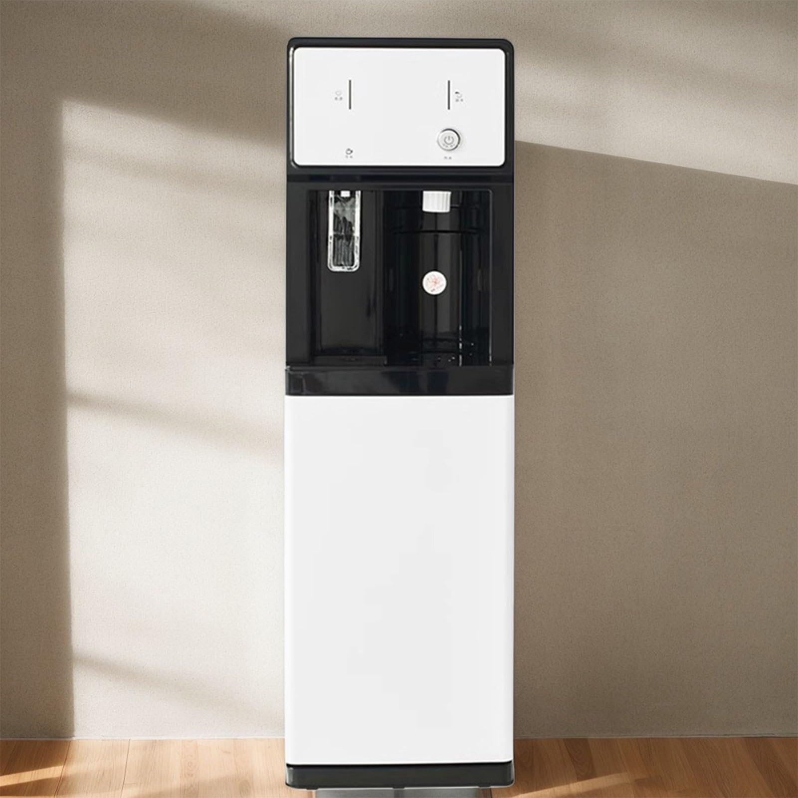 Fontaine à Eau Debout Autonome, Distributeur d'Eau sur Pied Double Fonction Glace et Eau Chaude