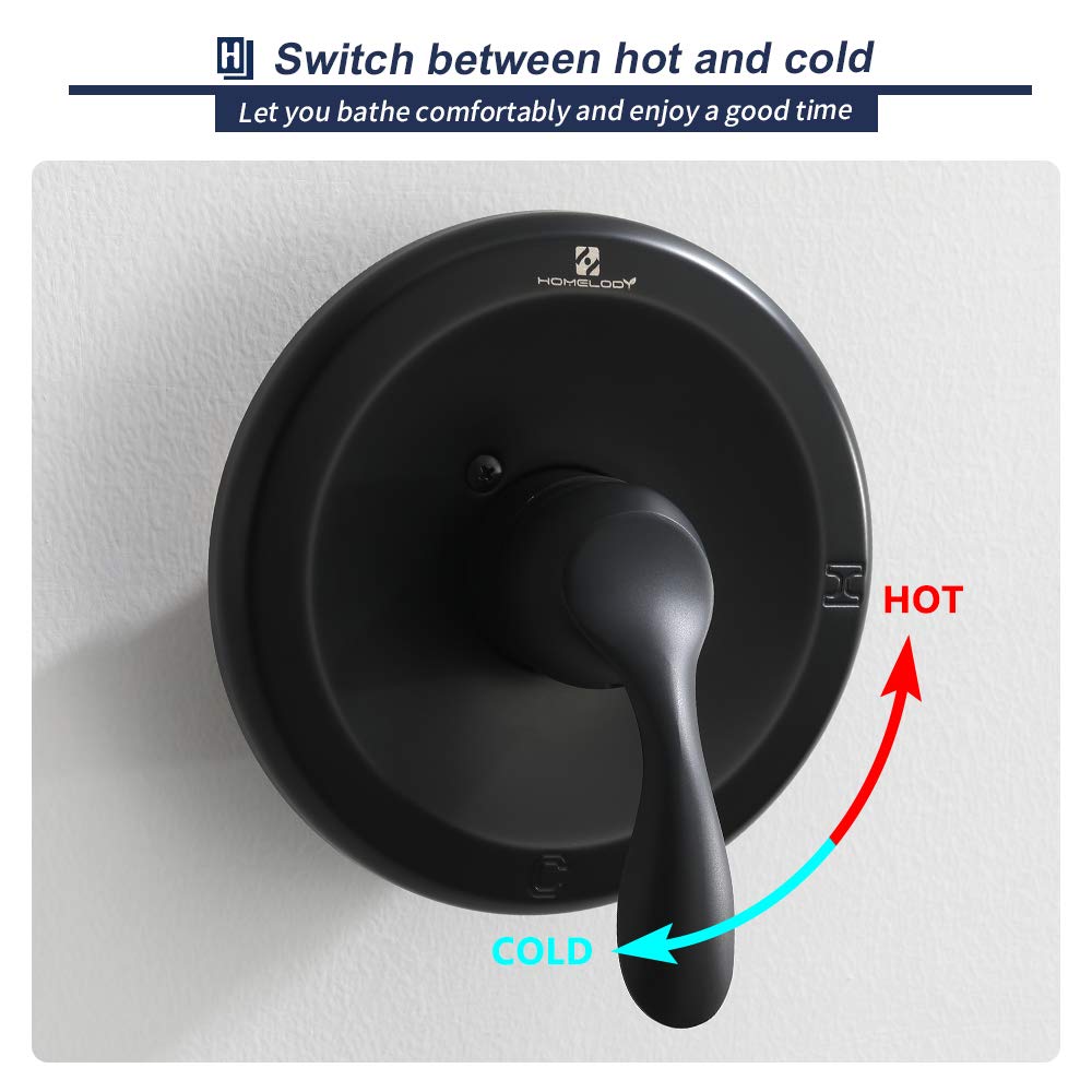 Shower Combo Set, HOMELODY Shower Head System with Valve High Pressure