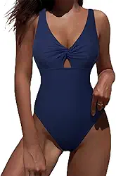 Maiô feminino com decote em V na frente, peça única, cintura alta, emagrecedor, recortado, monoquíni