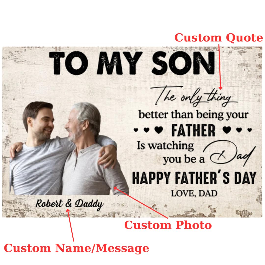 Custom Personalized Father's Day Gifts The Only Thing Better Dad Papa Metal  Novelty Parking Sign Gift For Son, image size:1080x1080