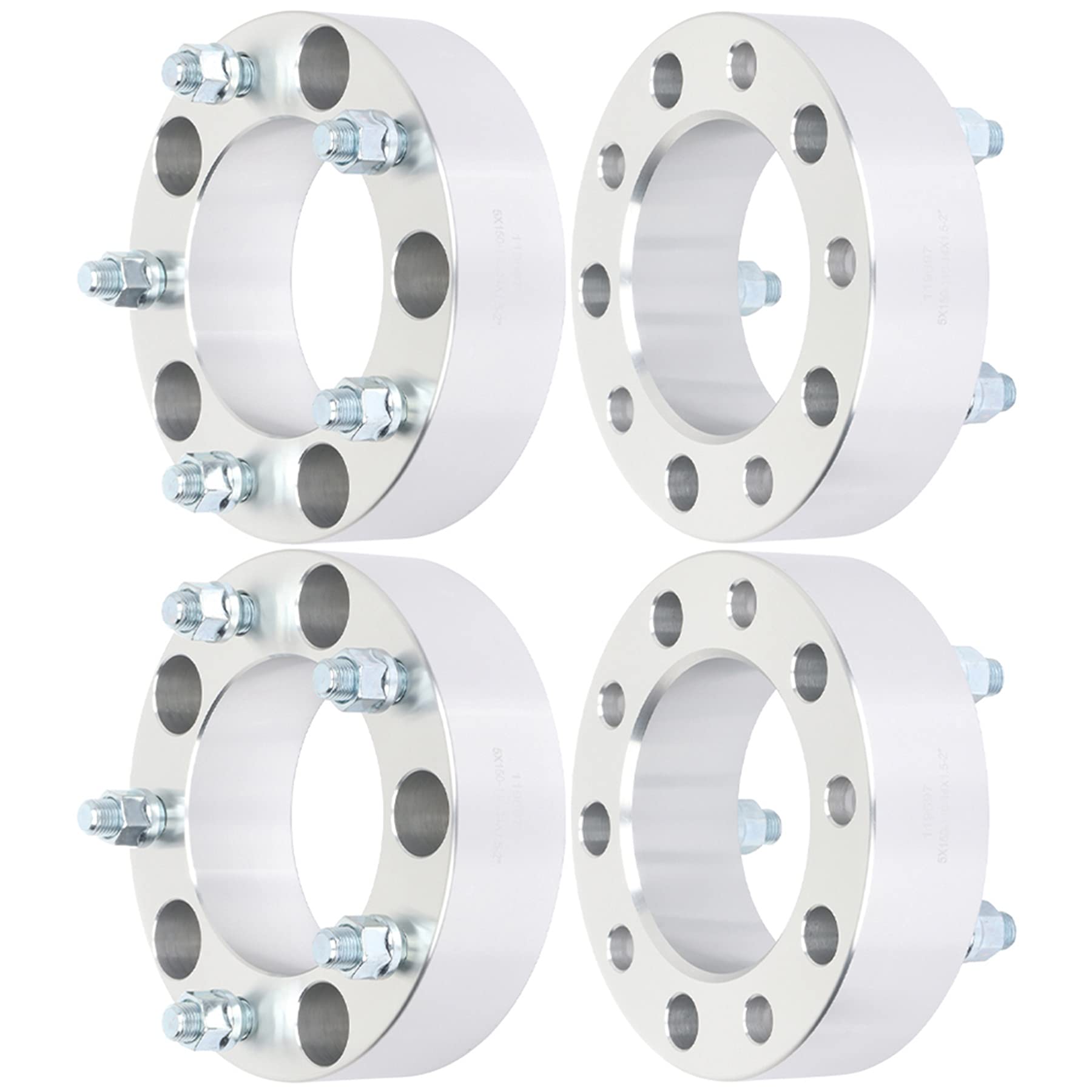SCITOO 4Pcs 5x5.9/5x150 Wheel Spacers 2 inch for Ford Silver