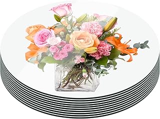 12 espejos redondos pequeños de 8 pulgadas para centros de mesa, centros de mesa de espejo circular para mesas, azulejos de espejo para mesa de pared, centros de mesa de boda, espejos para velas