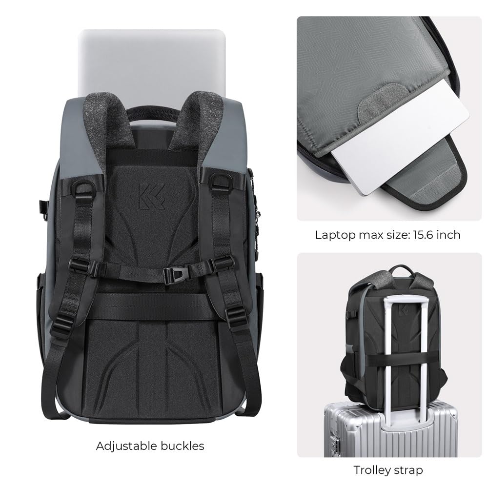Borsa Reflex Zaino fotografico da 22 litri, borsa fotografica impermeabile, grande capacità for fotocamera DSLR