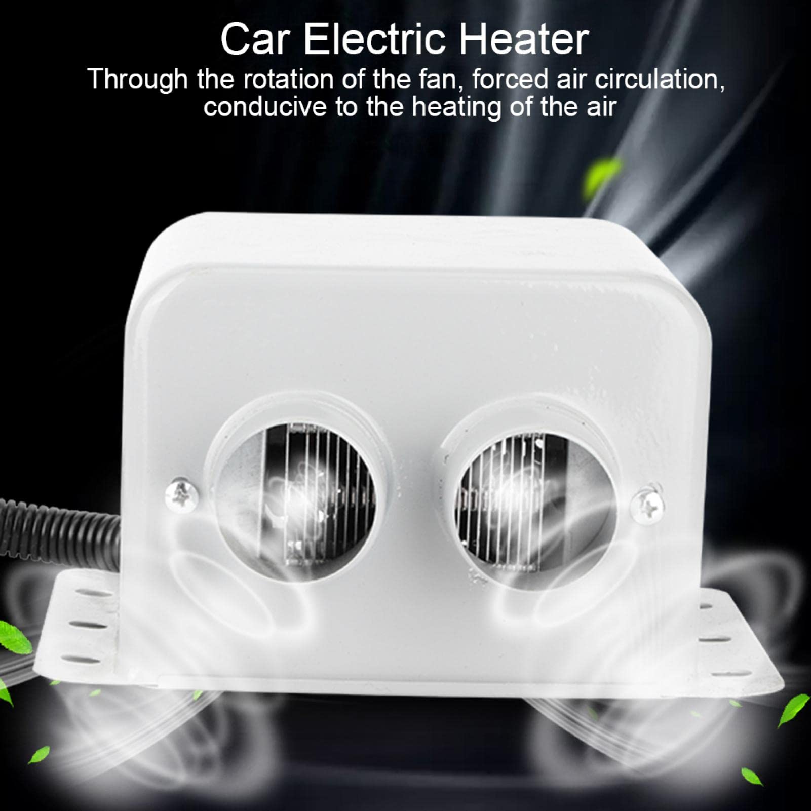 Riscaldatore per Auto ， ixaer 12V 800W 2 Prese d'Aria Riscaldatori Portatili per Auto con Filo di Rame Addensato Riscaldatore di Spazio Invernale Sbrinatore Sbrinatore (12V)
