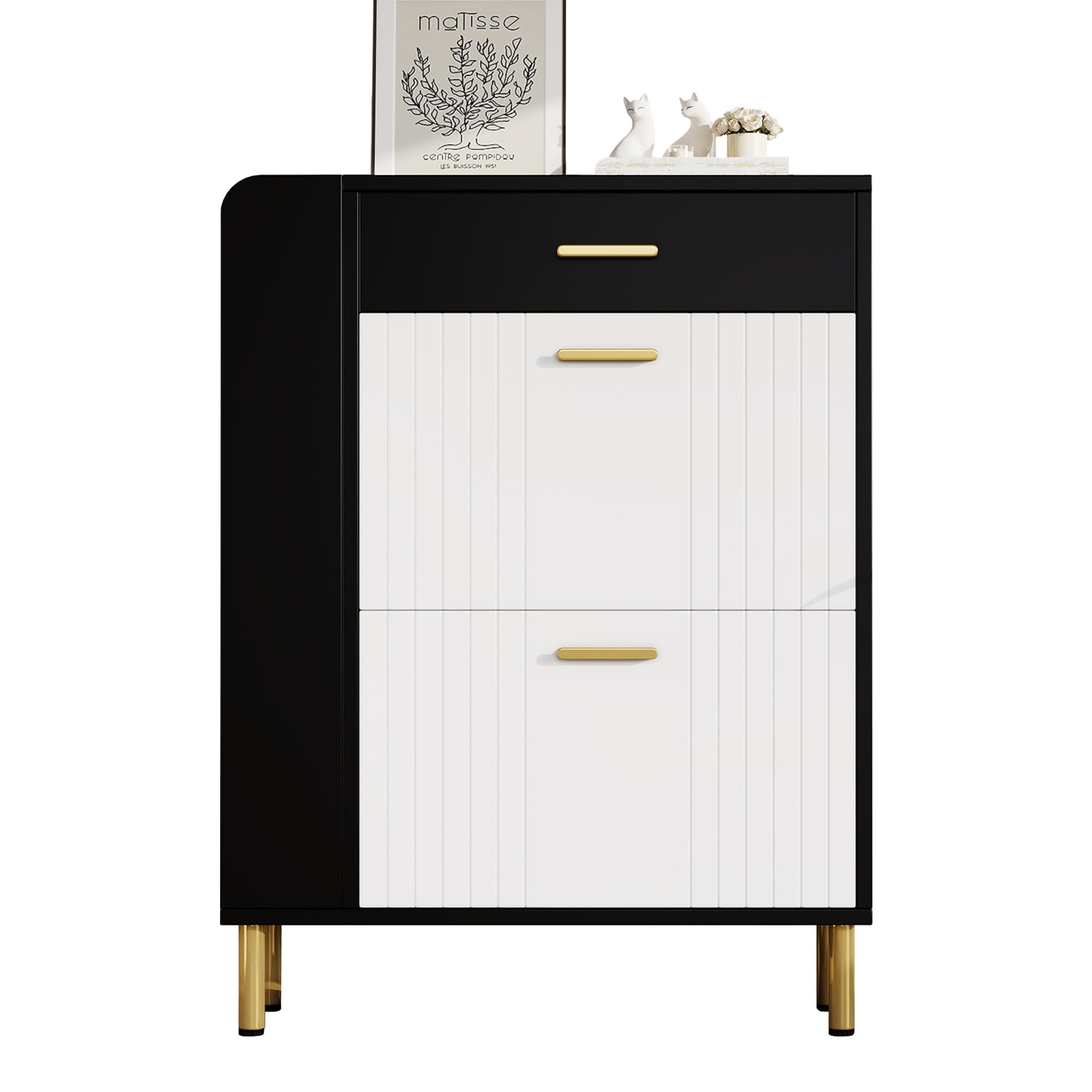 Meuble chaussure de 24 cm de profondeur à abattants