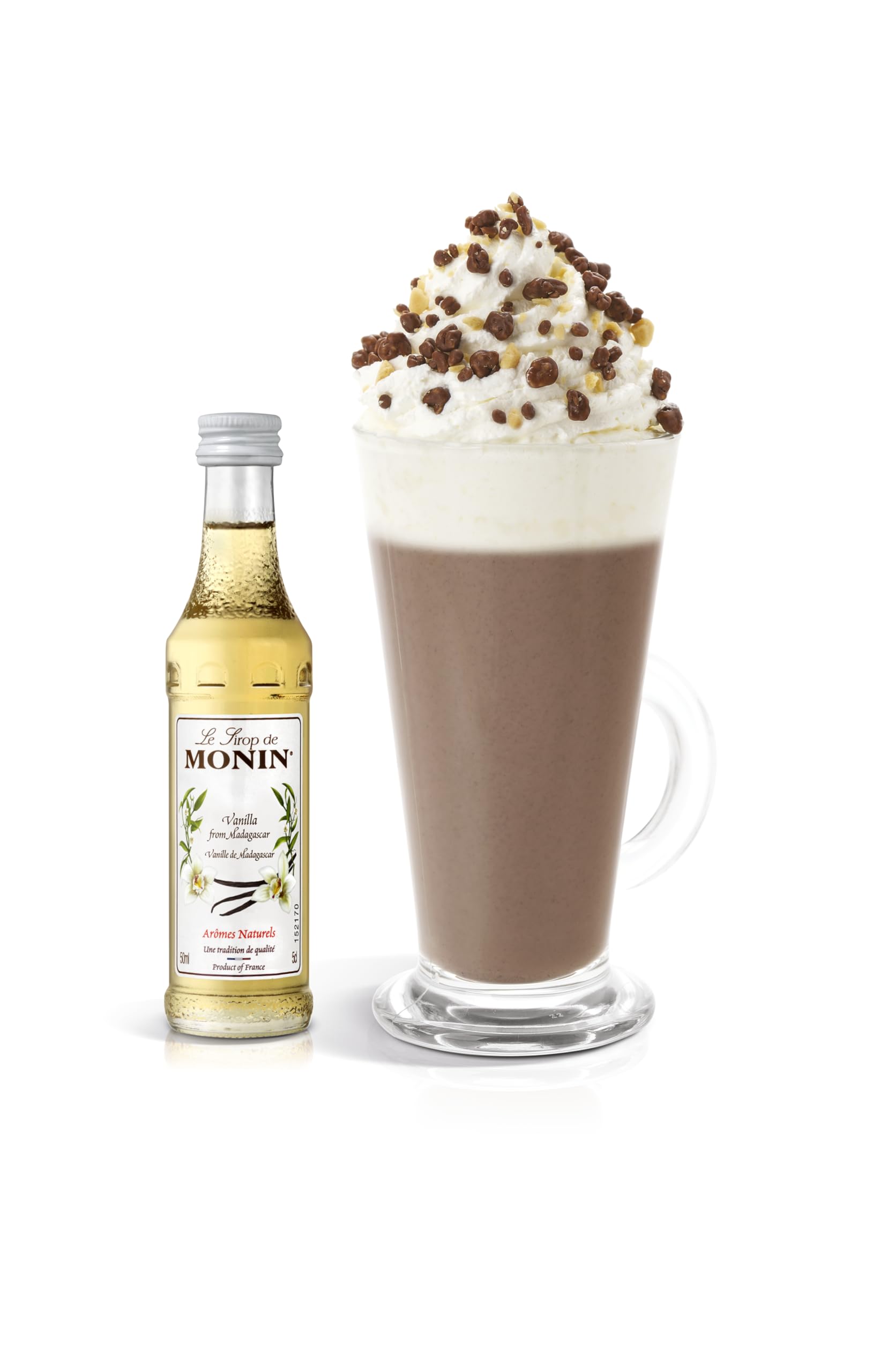 MONIN - Coffret Sirop MONIN - Saveurs Roulé à la Cannelle/Chocolat Cookie/Pain d'Epices/Vanille/Noix de Coco - Pour Café/Chocolat Chaud/Capuccino/Latte - Arômes Naturels - Bouteille en Verre - 5 x 5cl