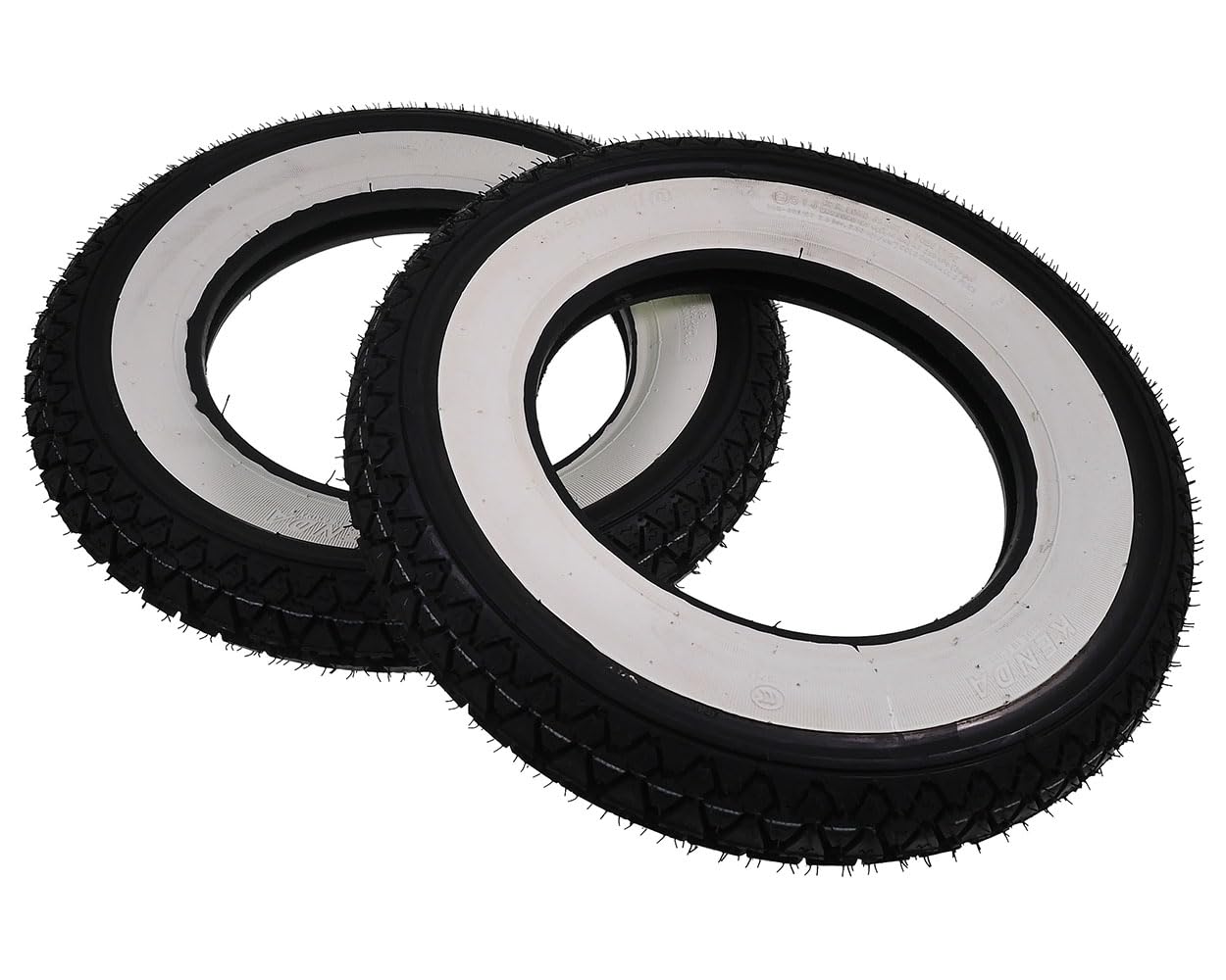 2EXTREME 2X Kenda Weisswand Reifen 3,50x10 51J 4PR TT Satz Keeway Retro China Roller