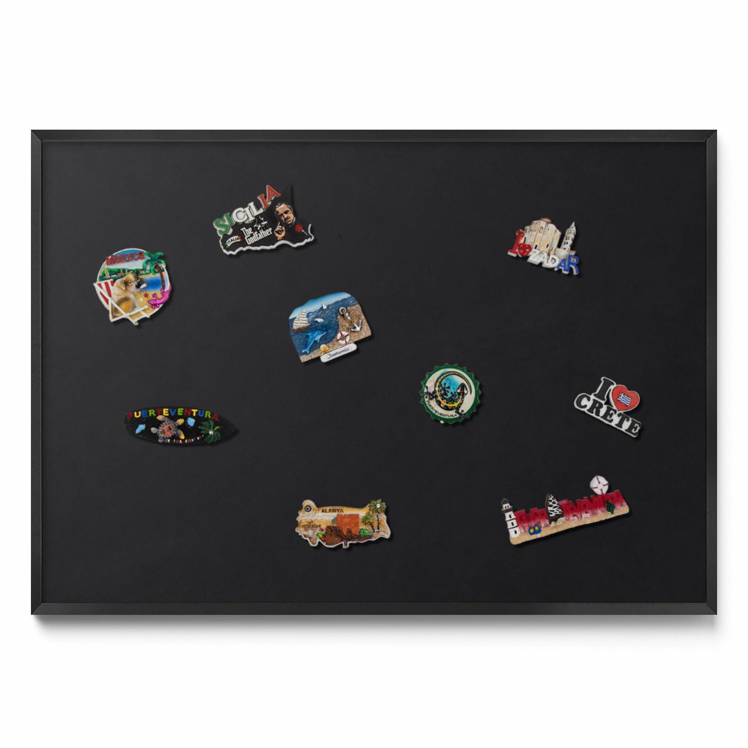 Tulup Lavagna Magnetica Decorativa 100x70 cm – Arredo Parete – – Multiuso per Note, Foto, Messaggi – Ideale per Casa, Ufficio, Studio – Organizer Parete – Foto Display –Schwarze Farbe