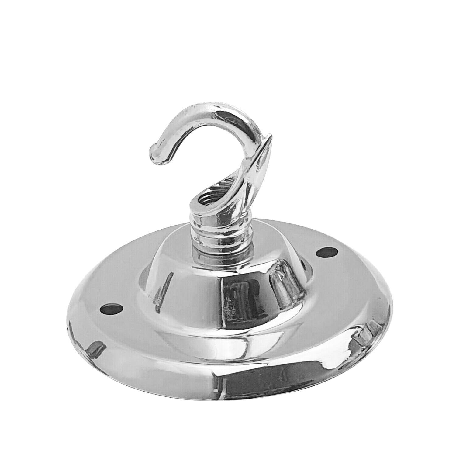 Ledsone Chrome Vintage Ceiling Rose Hook Plate Metal 75Mm Chandelier Light Fitting With Pre-Drilled Holes For Mounting Chandliers Pendant Lights Wall Lamps Hanging Lights Planters Decorations