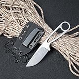 KNYXPP Fixed Blade Knife with Sheath, small fixed blade knife with sheath with Cord to Hang and Back Clip, Multi-Purpose Knives for Everyday Carrying