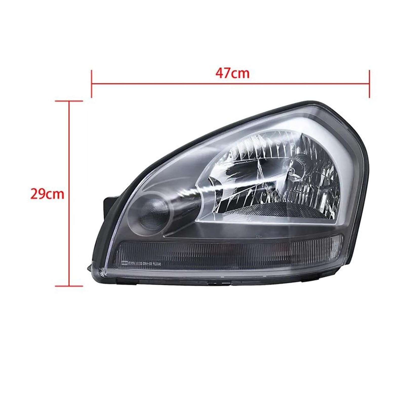 Faros Delanteros para Hyundai para Tucson 2003 2005 2006 2007 2008 2009 2010 2011 2012 Lentes Faro Delantero Izquierdo Y Derecho Claro para Faros Delanteros Coche Cubierta Lente Faro Delantero (Color