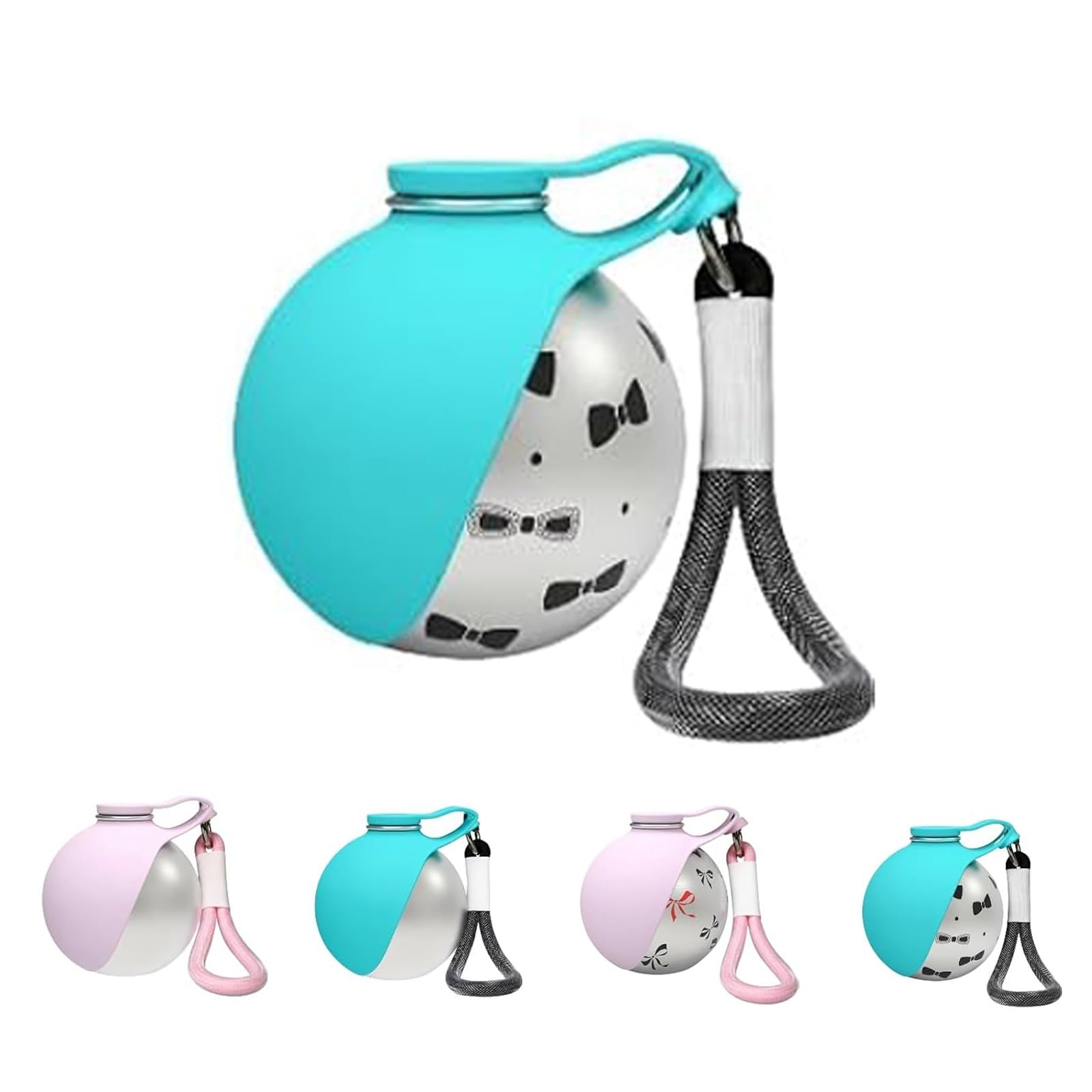2-in-1 Dog water bottle,Stainless dog travel water bottle 285ml,Leak-Proof,Compact & Foldable Pet with Silicone Bowl,One-Hand Operation for Small Dogs Walking & Travel(I)