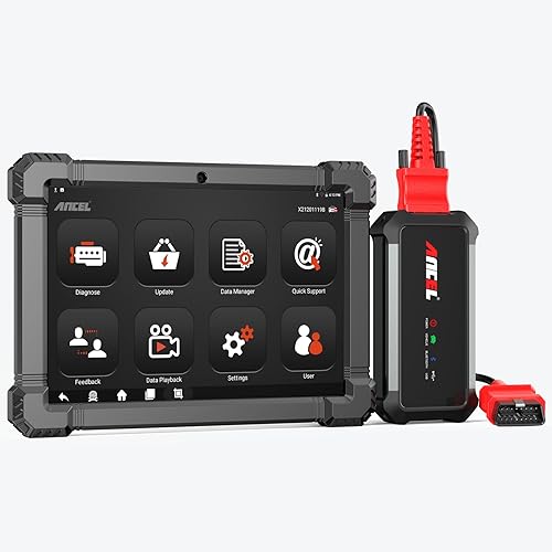 ANCEL X7HD Escáner de Camiones Pesados de 10'', Herramienta de Diagnóstico de Sistema Completo para Semirremolques, Herramienta de Escaneo Diesel