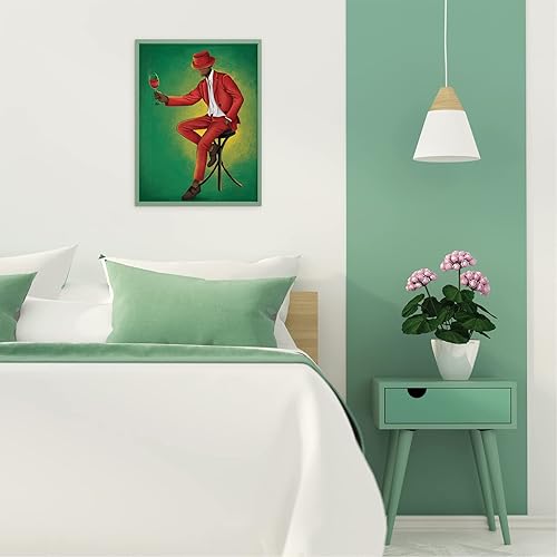 Miniatura 4 de Nuberlic Kit de pintura de lienzo de 8 x 10 pulgadas, lienzo predibujado para pintar, sorber y pintura para adultos, regalo de cumpleaños, kit de