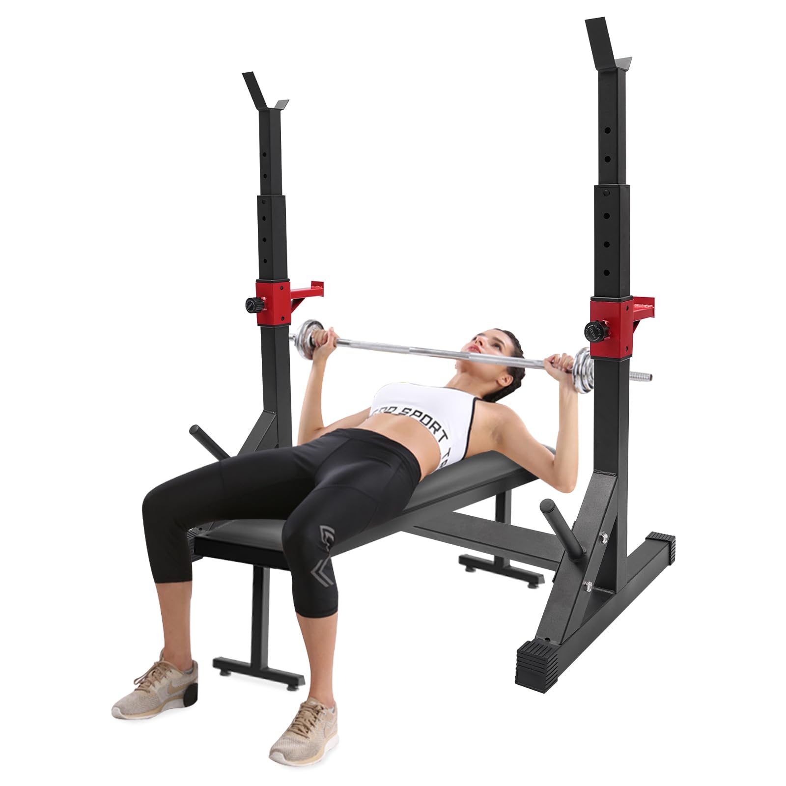 Supporto regolabile per sollevamento pesi, Squat Stand per fitness in casa, per panca e spalle