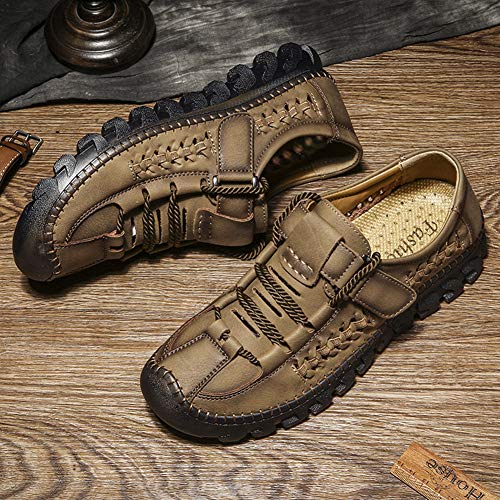 Asifn Men's Business Breathable Loafers Summer Casual Walking Sneakers Handmade Driving Office Shoes 5