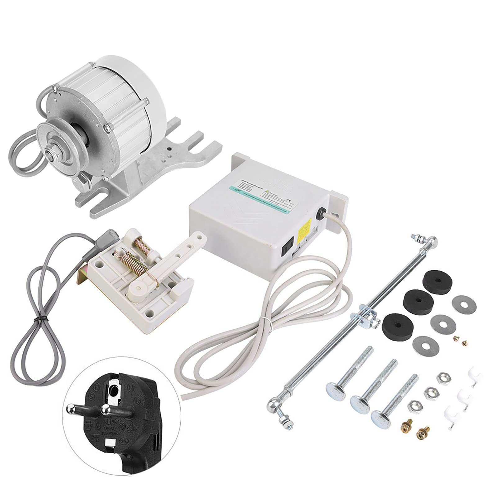 Silnik maszyny do szycia 750 w 220 V, silnik elektrycznej maszyny do szycia z pedałem Części zamienne do silnika elektrycznego do maszyny do szycia (wtyczka europejska 220 V)