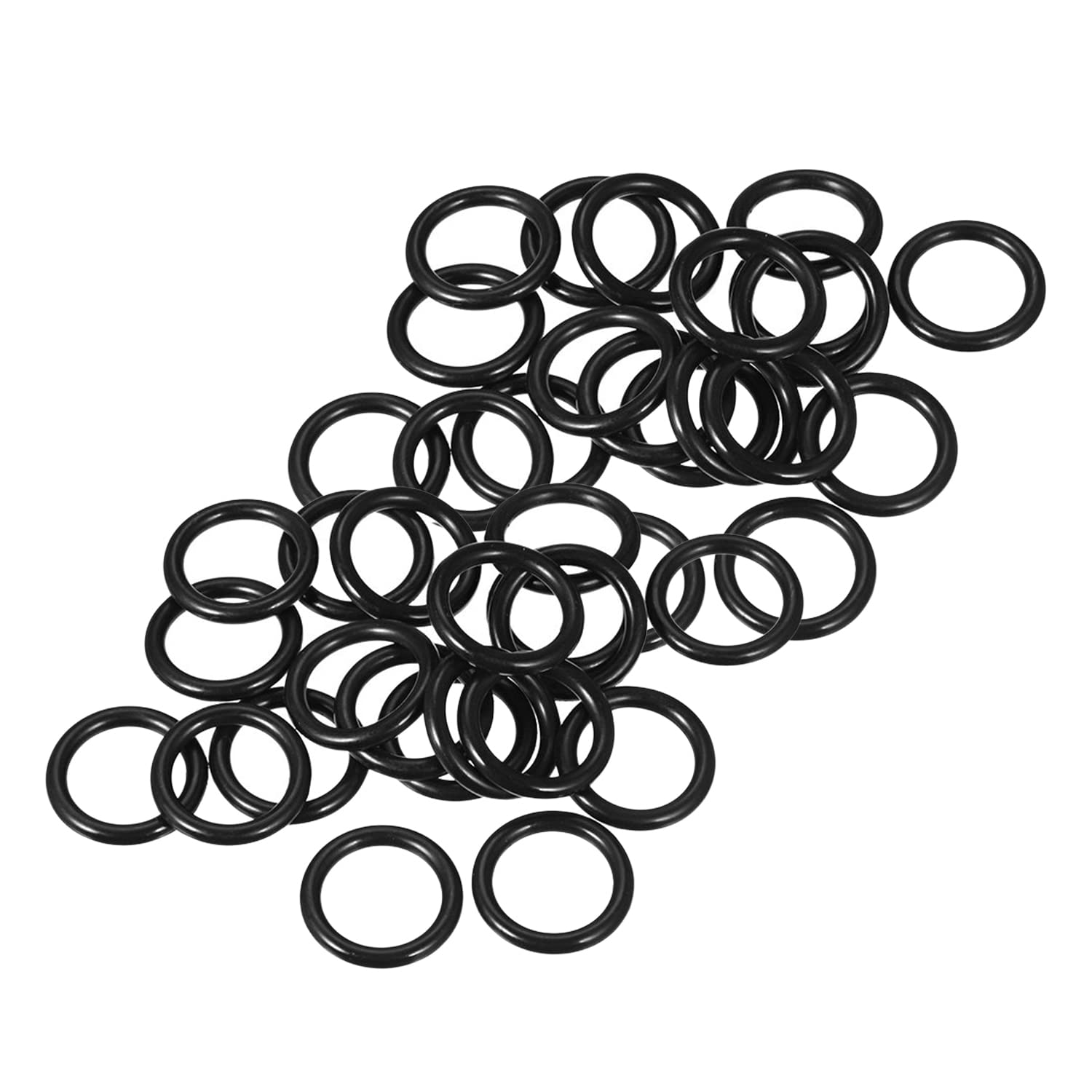 Othmro 50pcs Rubber O-Rings, Nitrile Rubber Washers O Rings, 12.5mm OD 9.5mm ID 1.5mm Width, Sealing Gasket for Plumbing, Taps — image 1