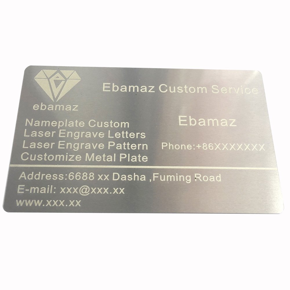 ebamaz Plaque métallique en aluminium anodisé avec adhésif pour gravure