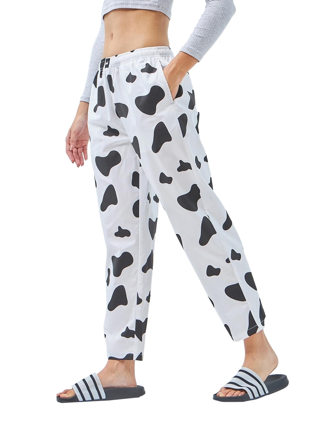 Women's Poplin Regular Fit Pyjama-image-13
