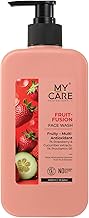 MY CARE PROFESSIONALS Fruit Fusion Face Wash | Strawberry & Cucumber Extract 1% | Provitamin B5 1%, MultiFruit Extracts, | pH balanced | Gentle and Exfoliating | Sensitive, Acne-Prone Skin | Zero SLS, SLES & Silicons | 400ml (Fruit Fusion)