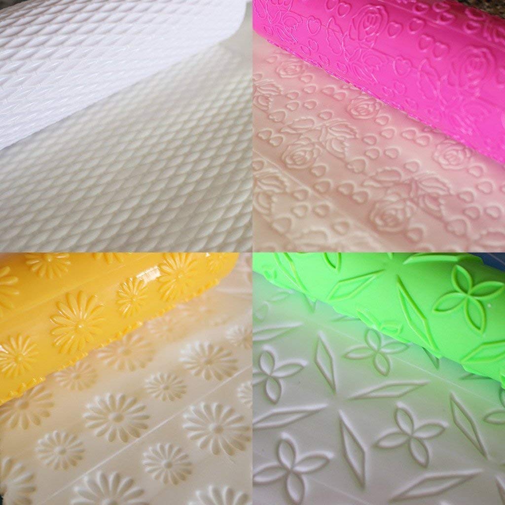 Rodillo Estampado de 8 Piezas, Rodillo de Textura, Superficie no pegajosa, Herramienta de horneado de Pastel de Bricolaje, para Pasteles, Galletas, Pasteles, Pasteles