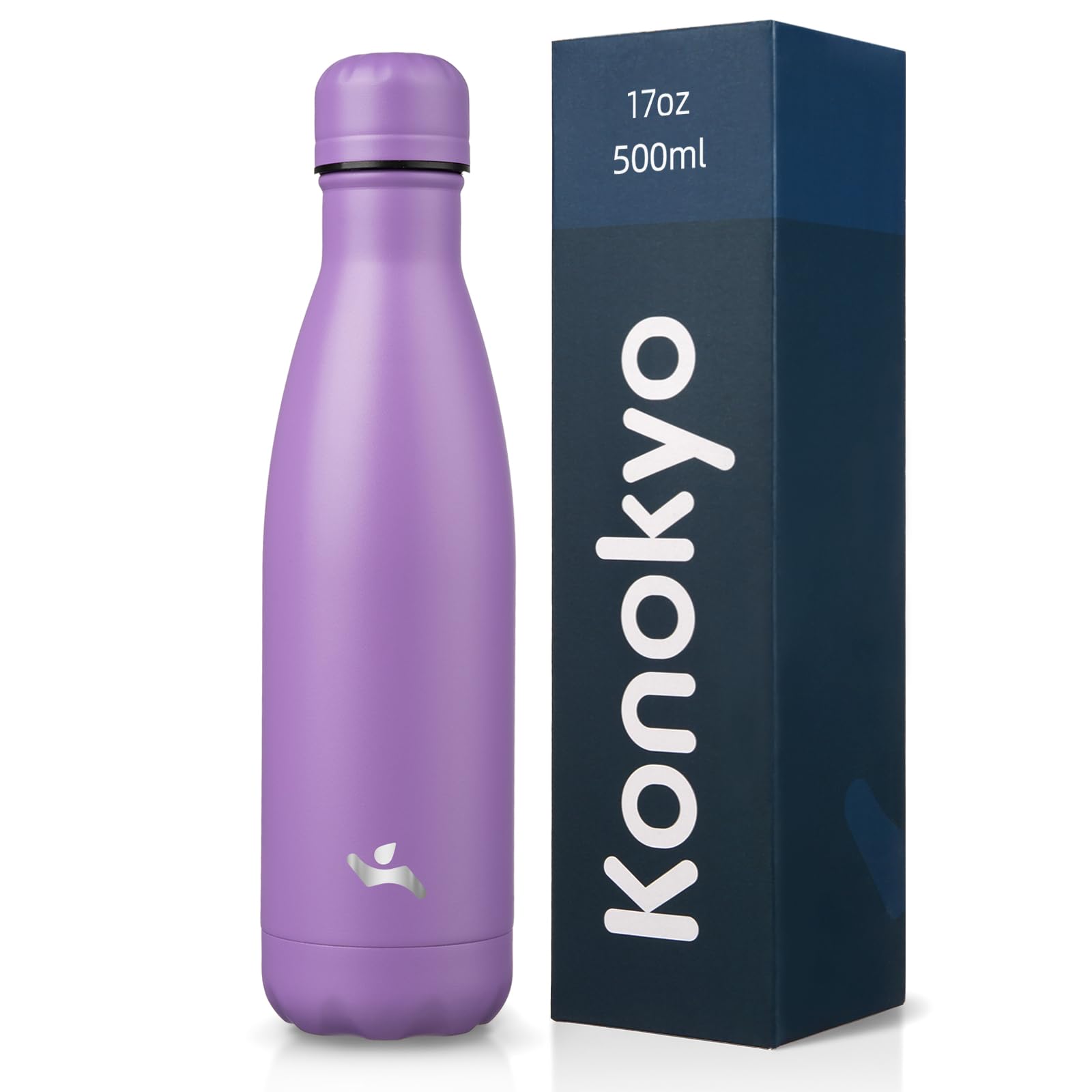 Konokyo 17 oz Insulated Stainless Steel Water Bottle, Lavender