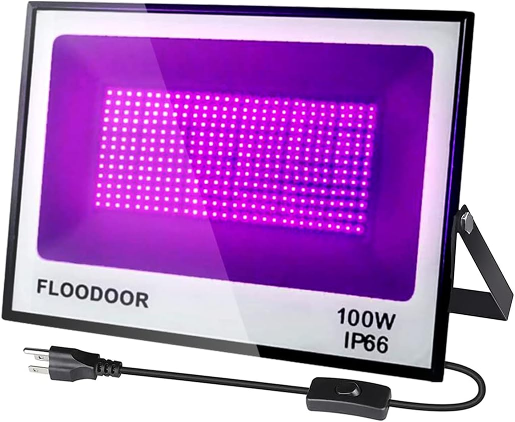WIYETY 2 stuks LED blacklight: 10W blacklight lamp met schakelaar