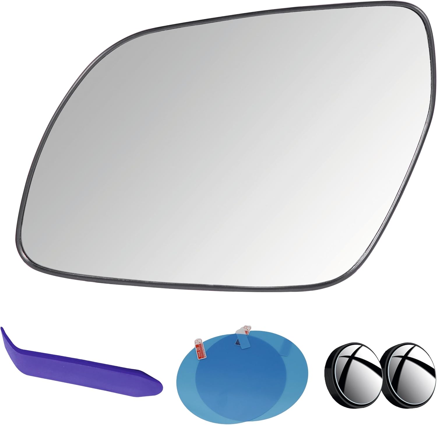 EAP Passenger Side Mirror Glass Compatible with Hyundai Venue 2020-2024, Heated, Blind Spot, 87621K2320 87621K2330