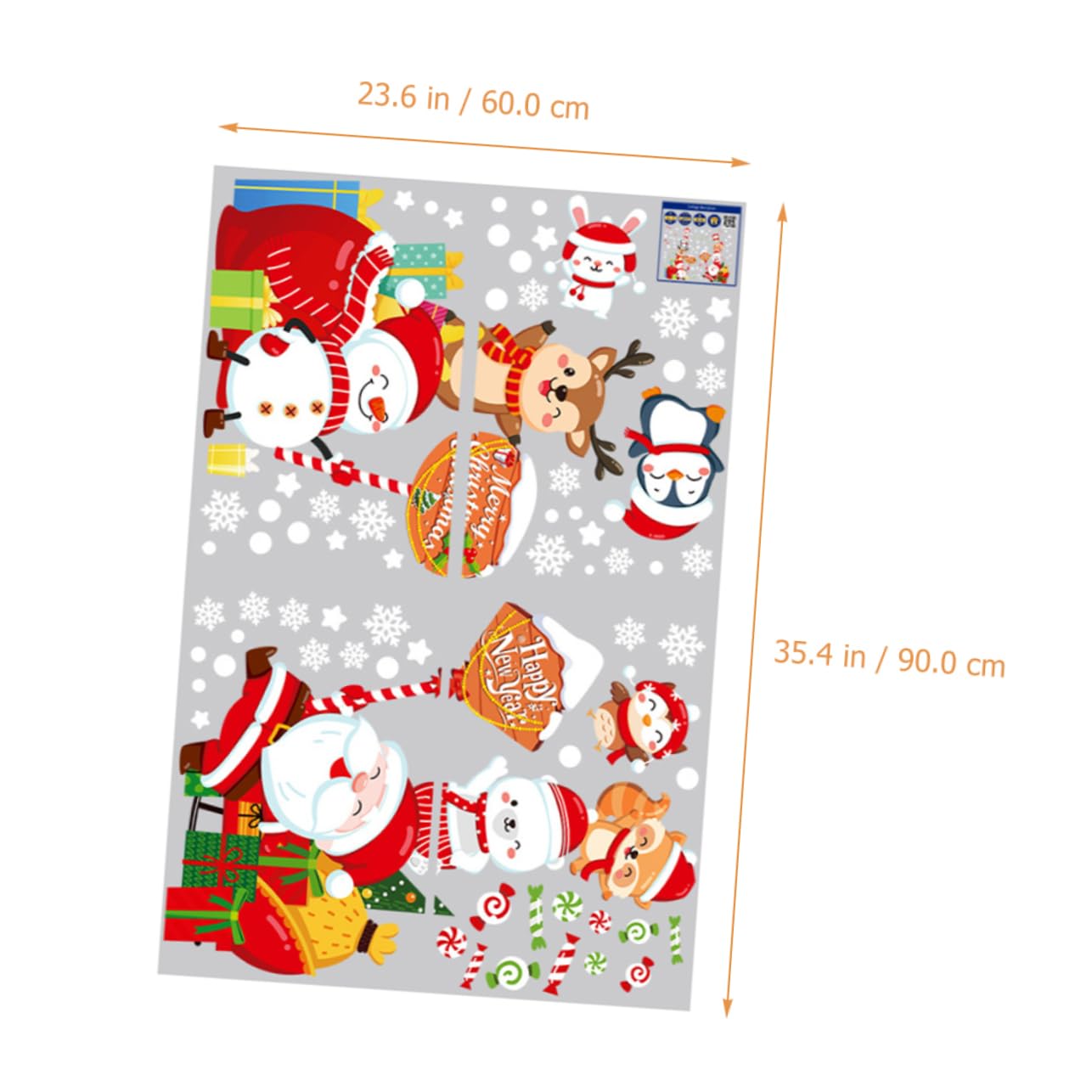 TOPBATHY 5 Ensembles Autocollants De Noël Décalcomanies De Décoration De Noël Décorations De Fenêtre De Flocon De Neige Fête De Art Mural Stickers Muraux Joyeux Stickers Pvc