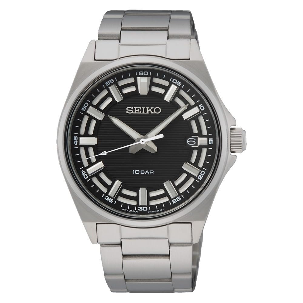 SeikoMens Analogue Quartz Watch with Stainless Steel Strap SUR505P1