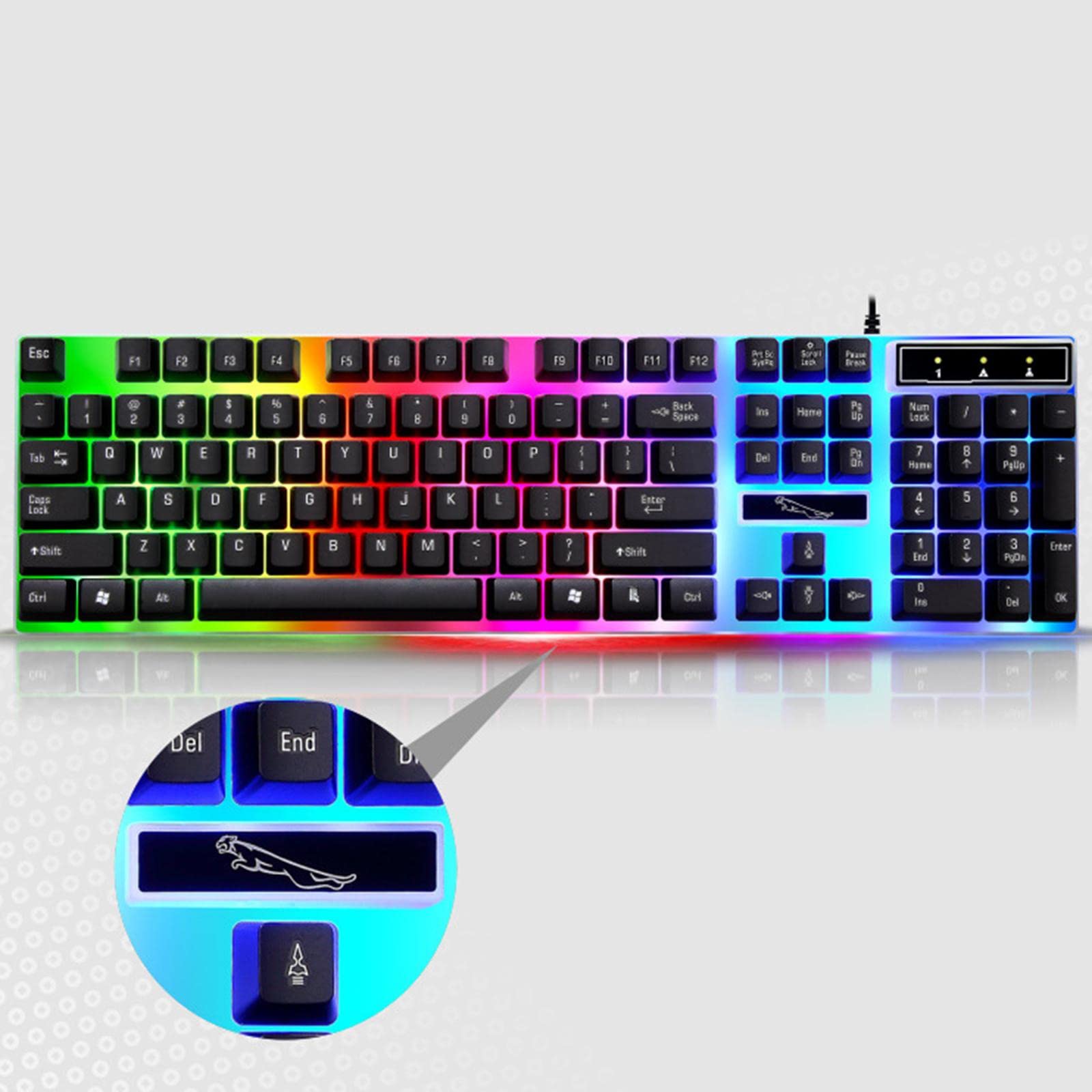 ゲーミングキーボード レインボーLED Amazon | KOZEEY ゲーミング キーボード マウス セット 多色