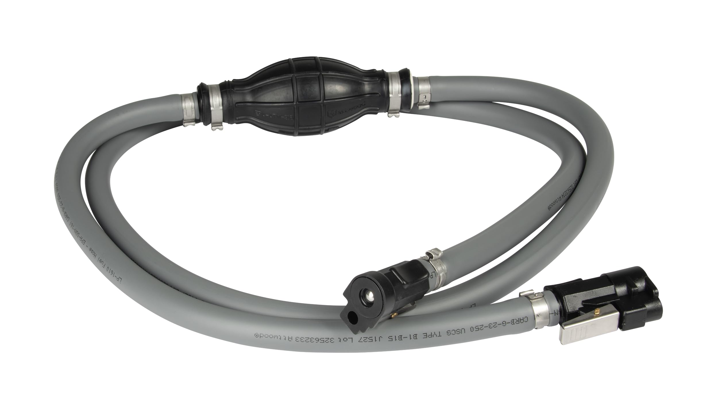 Attwood 93806MLP7 Mercury Marine Fuel Line Kit, EPA Compliant, Primer Bulb Included, 3/8" x 6 ft Long, Black